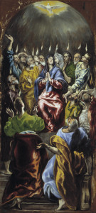 Pentecostés, por El Greco. Fuente: Mueso del Prado
